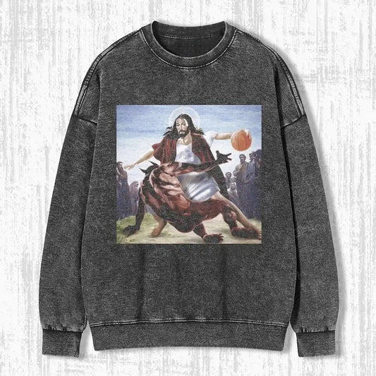 JESUS DRIBBLED THE BALL T-SHIRT
