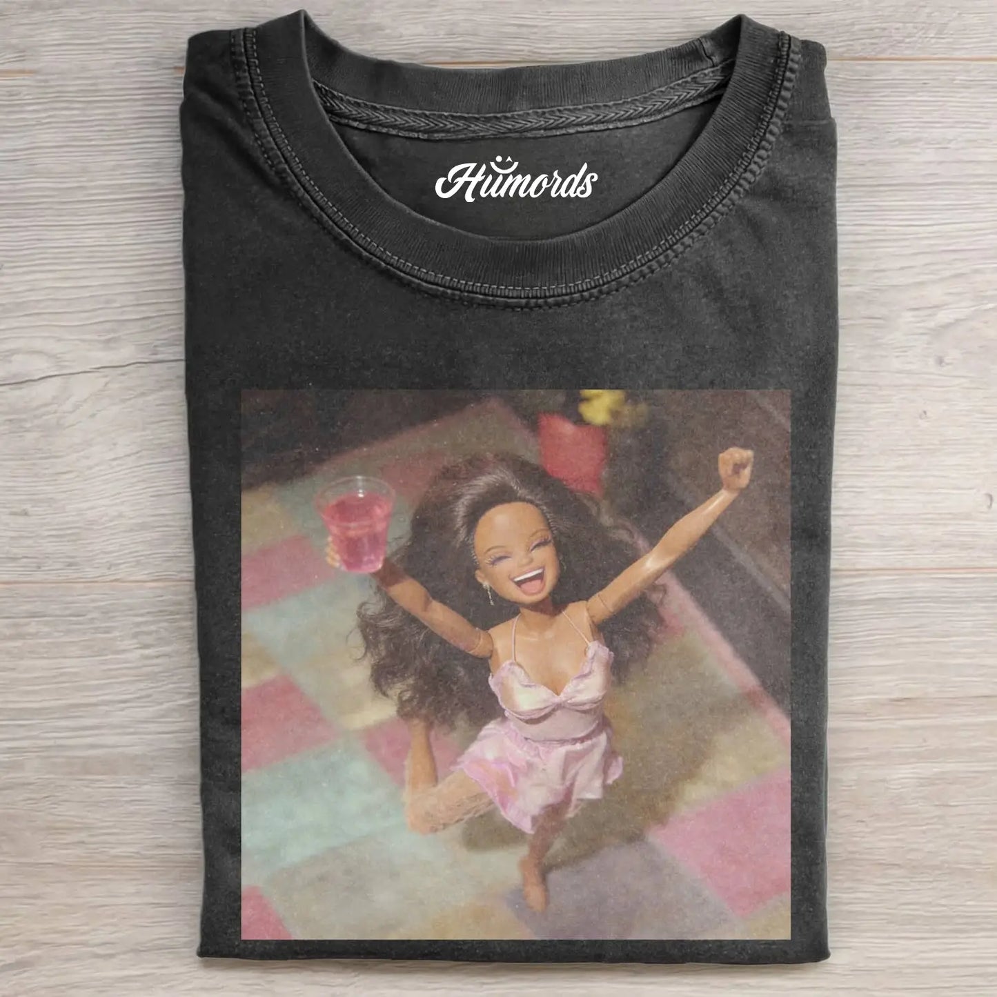 BLACK BARBIECORE PARTY MOOD POV TEE 1.3