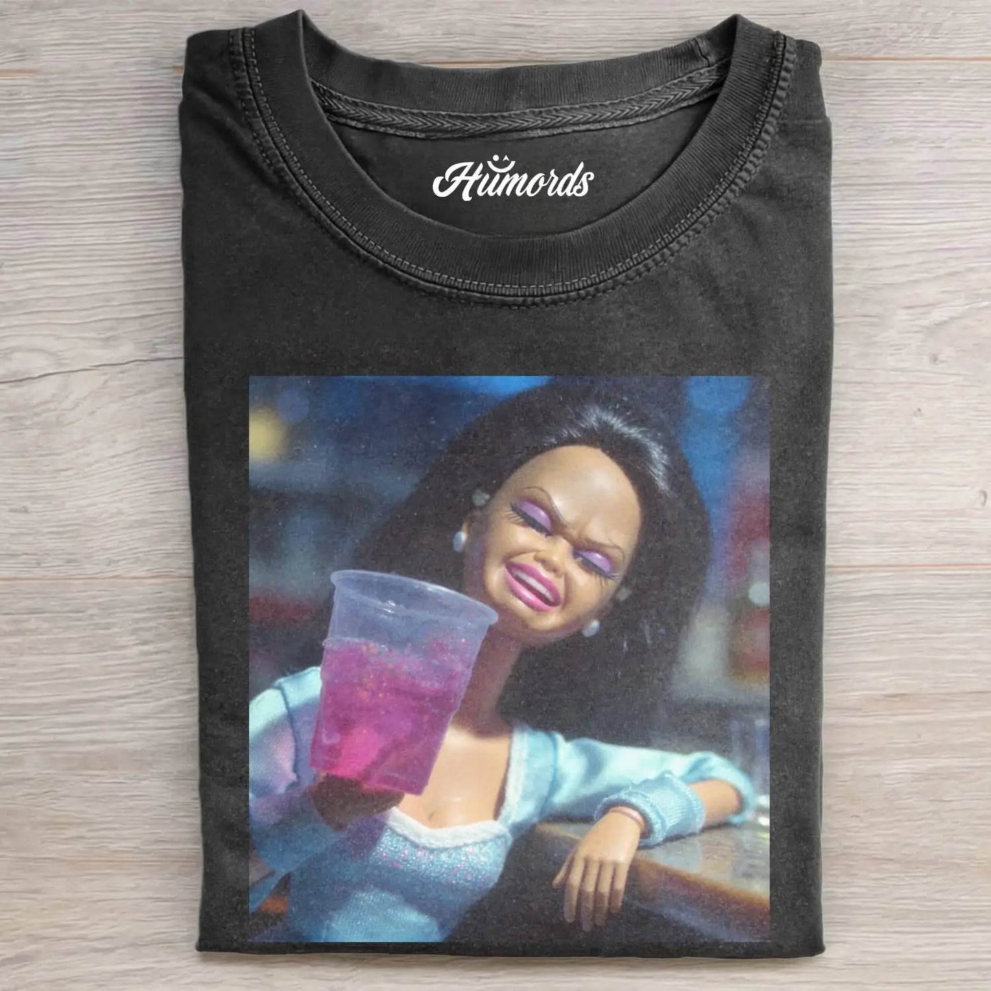 BLACK BARBIECORE PARTY MOOD POV TEE 1.1