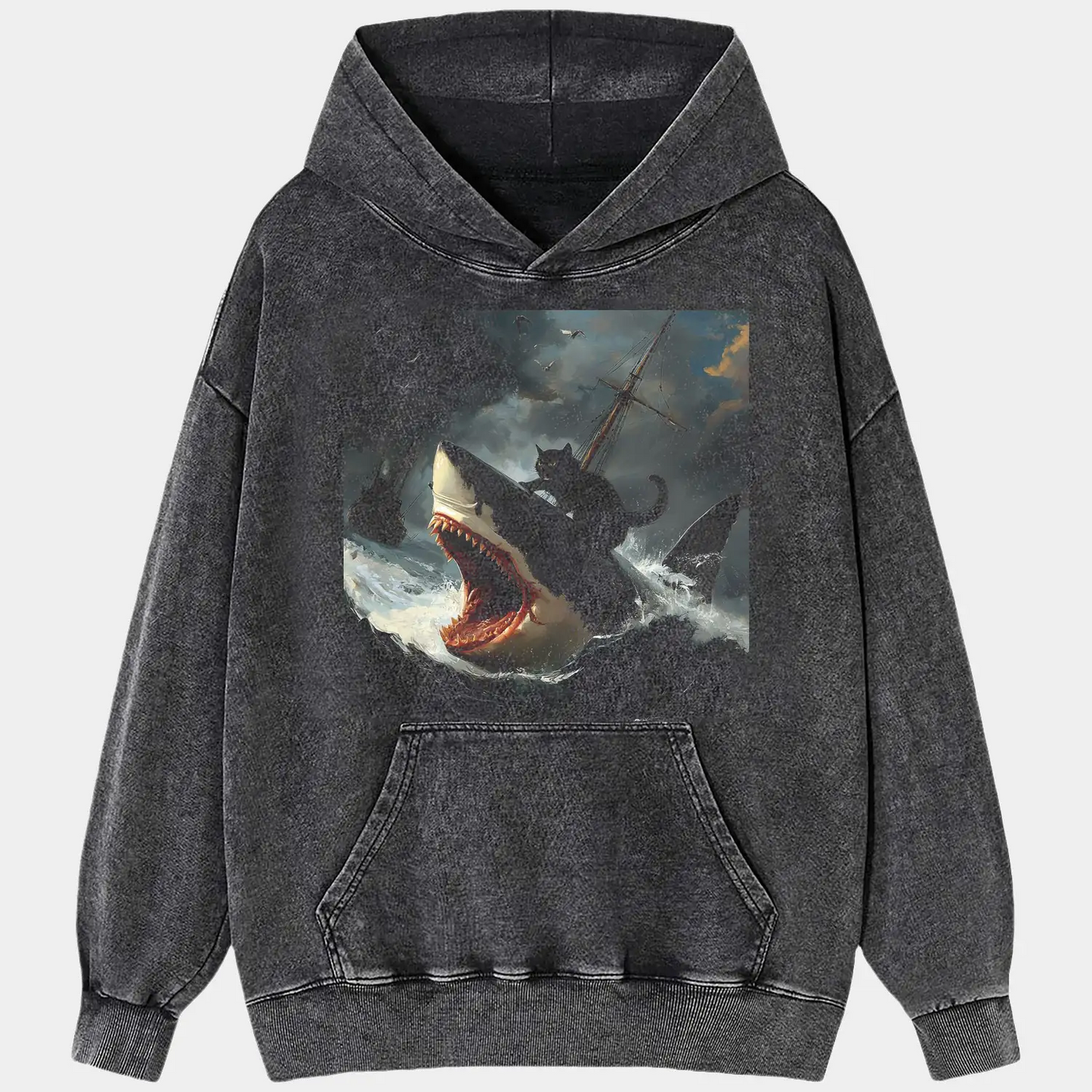 Cat riding a shark Tee