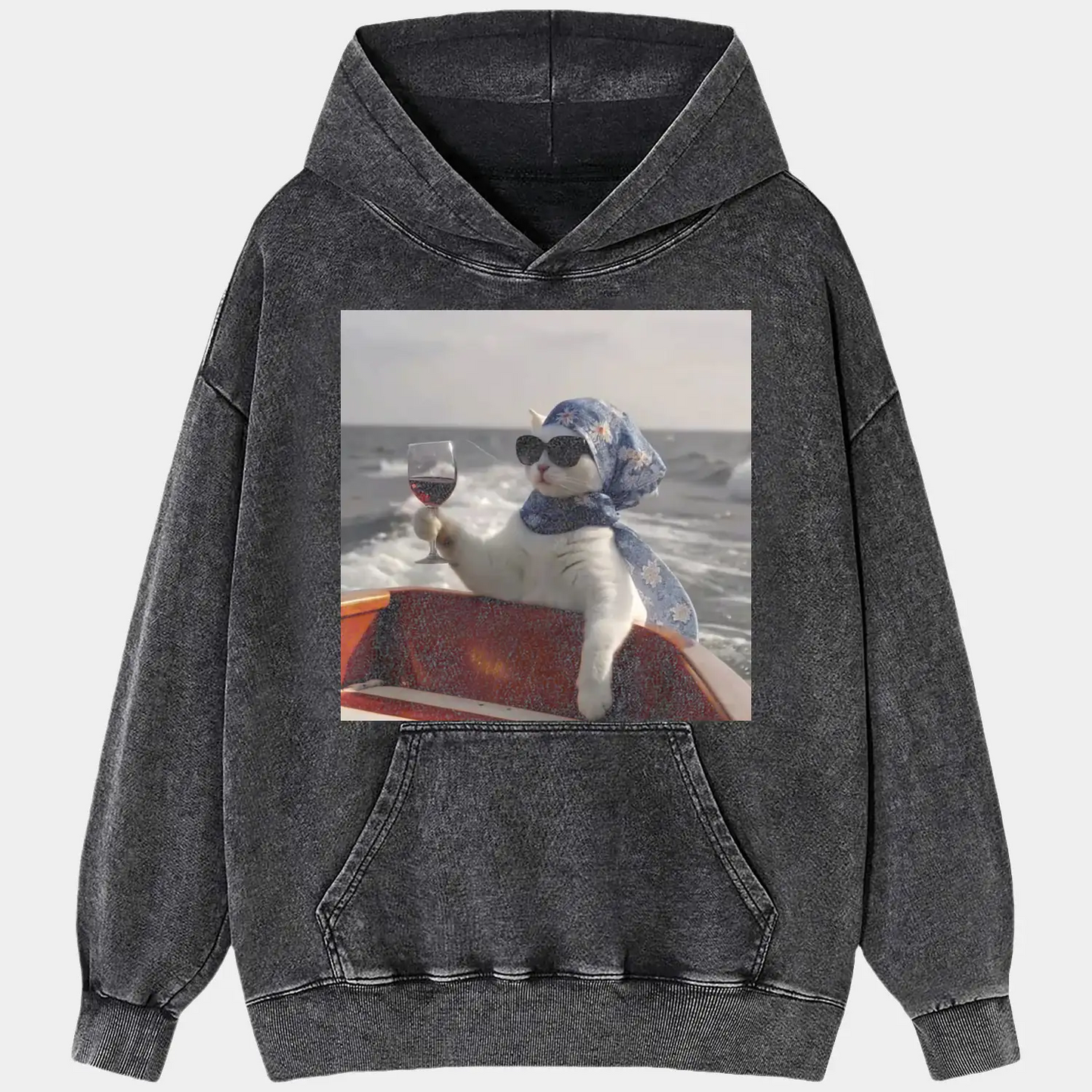 Elegant white cat TEE