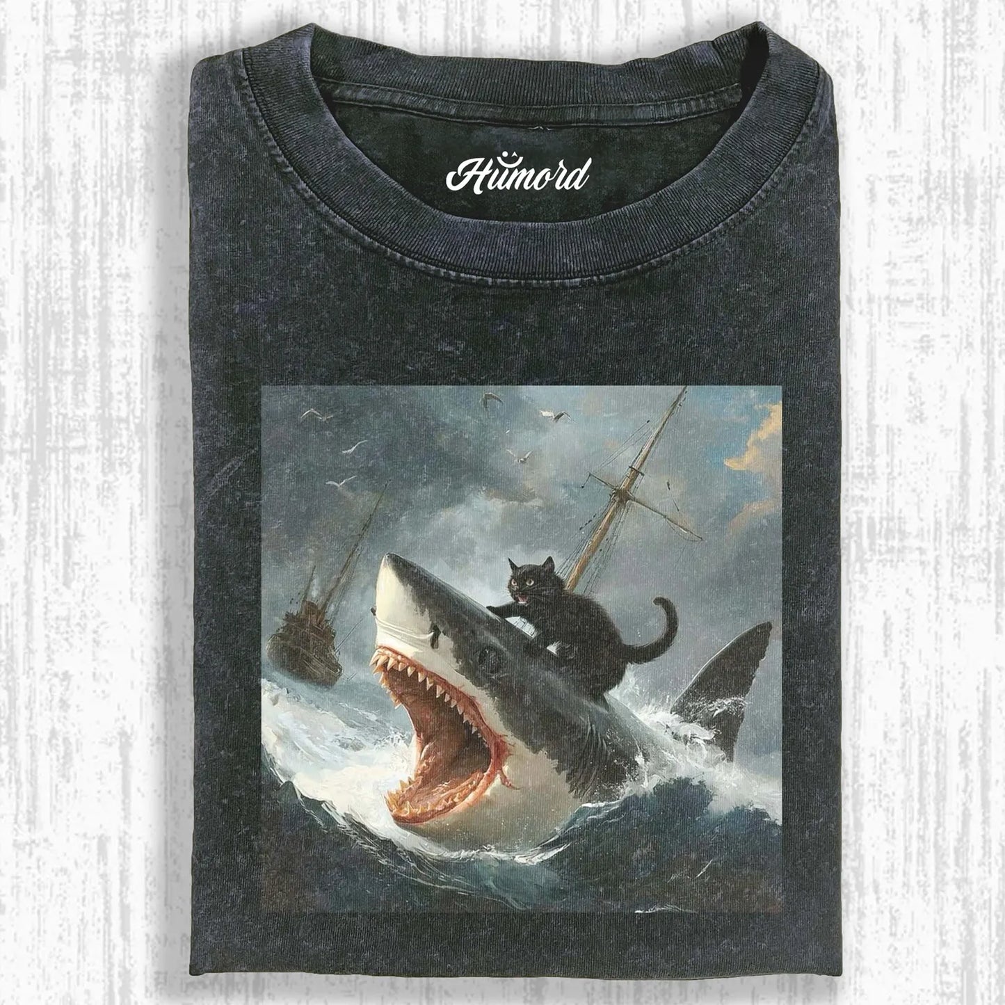FAT CAT VS. SHARK T-SHIRT 1.0