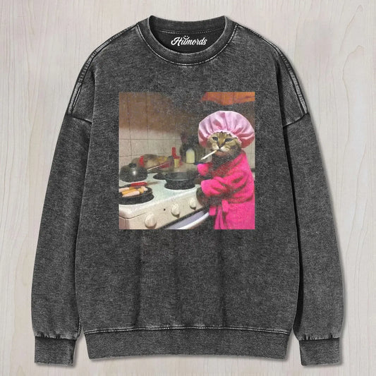 FUNNY KITCHEN CAT MEME TEE & SWEAT & HOOD