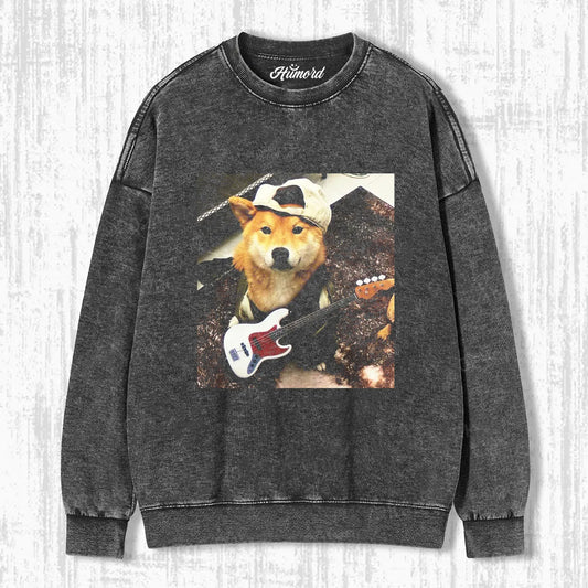 FUNNY ROCK DOG T-SHIRT