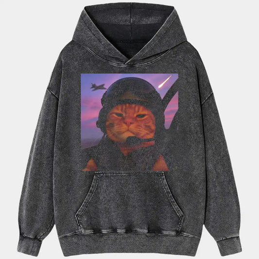 Fighting Pilot Cat Tee