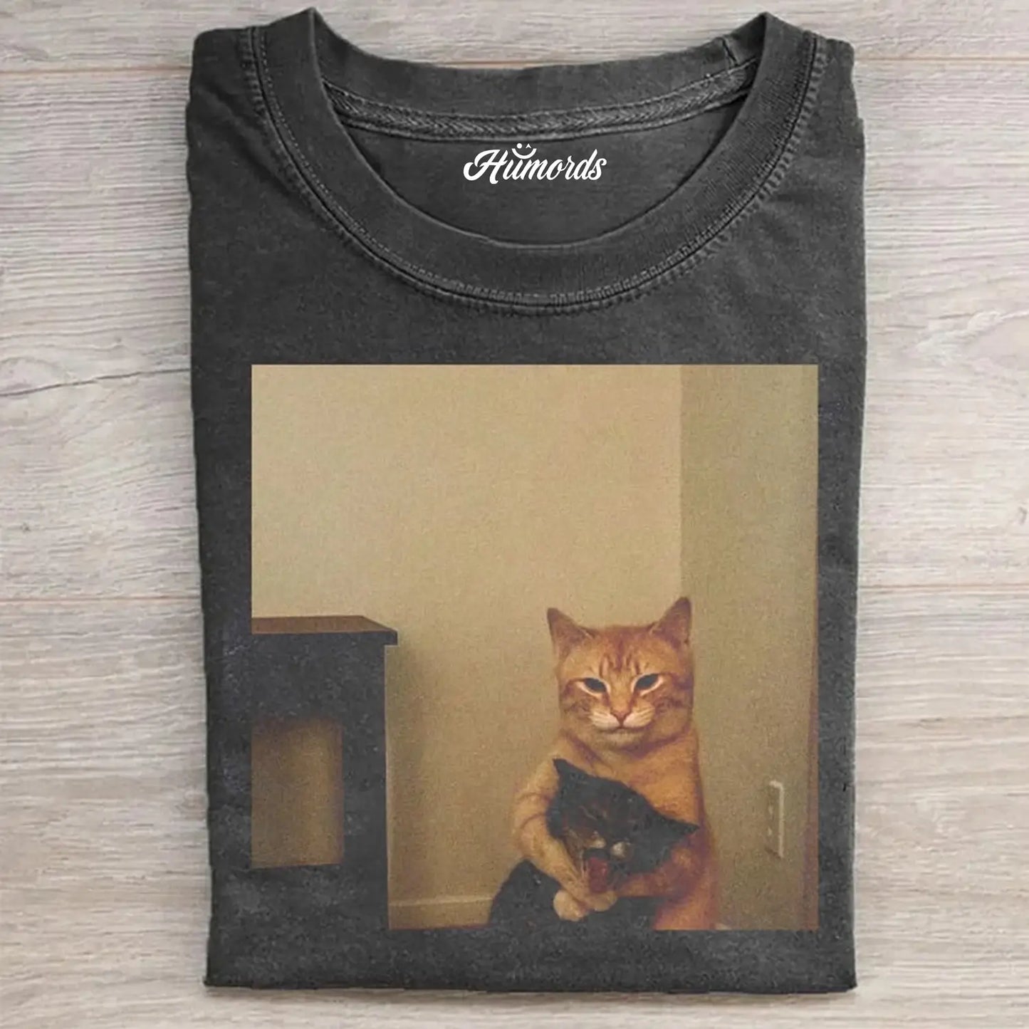 Funny Cat Hug Graphic T-Shirt