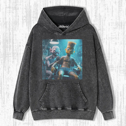 GOLLUM IN TATTOOING SIMPSON T-SHIRT