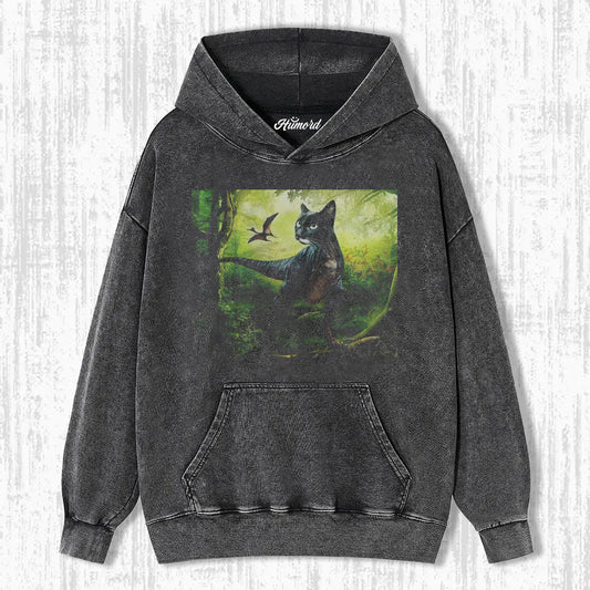 JURASSIC PARK & FUNNY DINOSAUR CATS T-SHIRT