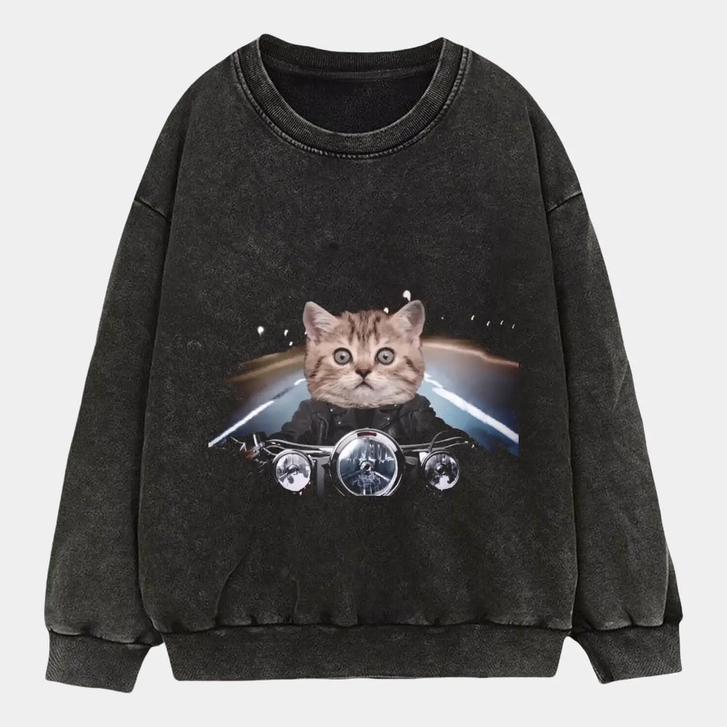 Riding a motorcycle Cat Tee