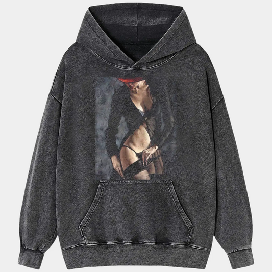 Sheer black stockings Tee