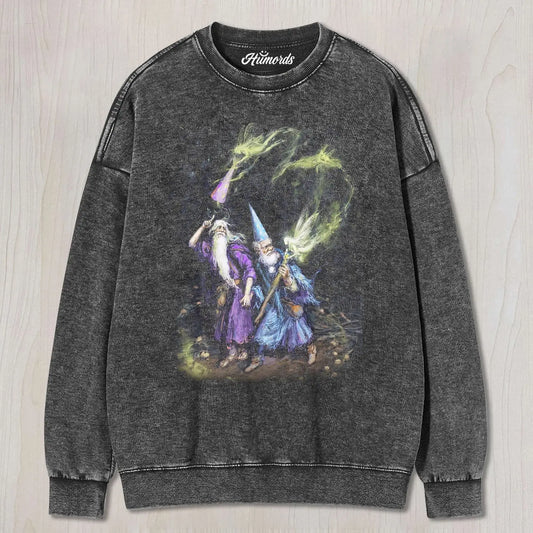 WIZARD DUO WITH GLOWING MAGIC ART TEE & SWEAT & HOOD