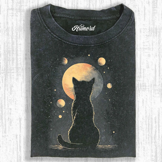 BLACK CAT BETWEEN WORLDS T-SHIRT