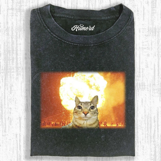 CALM AND COLLECTED CAT T-SHIRT 1.9