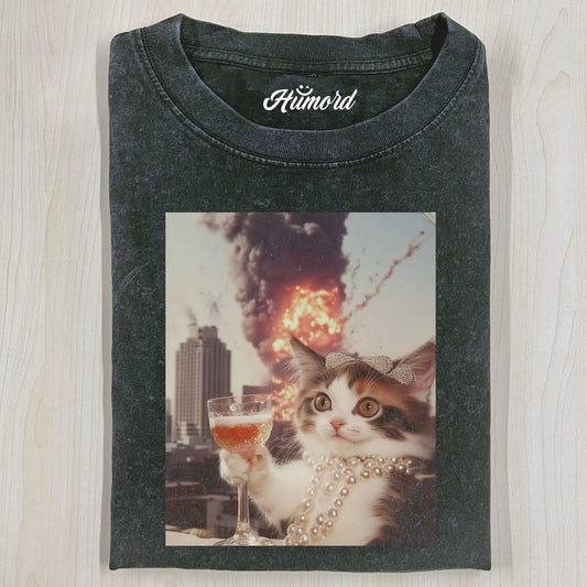 CALM AND COLLECTED CAT T-SHIRT