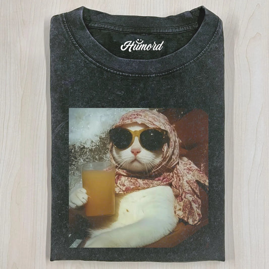 CALM AND COLLECTED CAT T-SHIRT V1.1