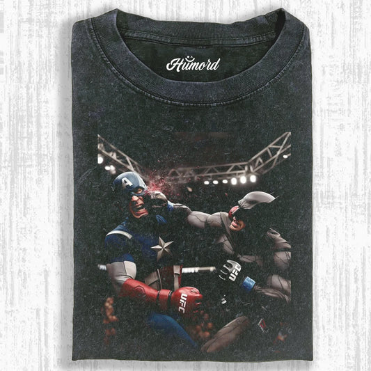 CAPTAIN AMERICA & BATMAN T-SHIRT