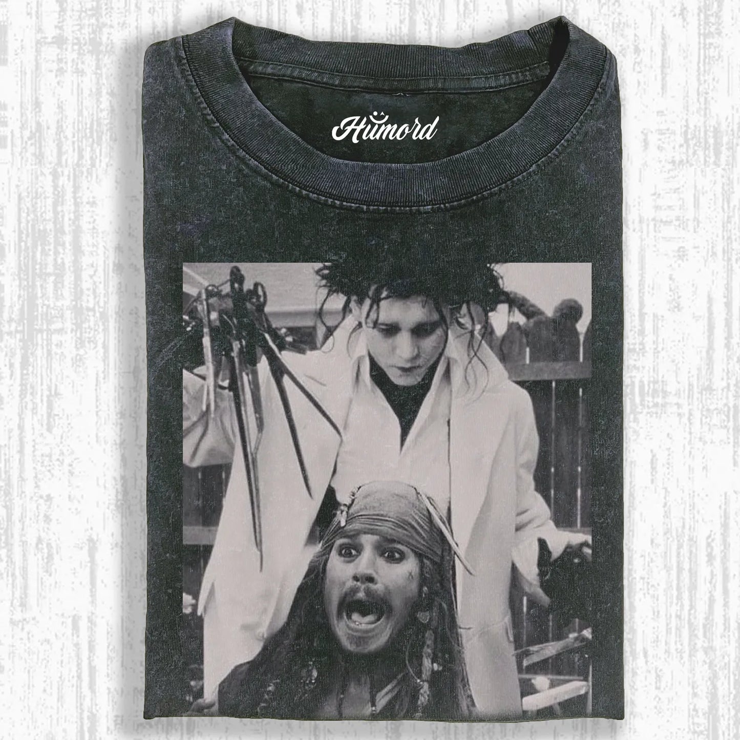 CAPTAIN JACK SPARROW WITH EDWARD SCISSORHANDS T-SHIRT