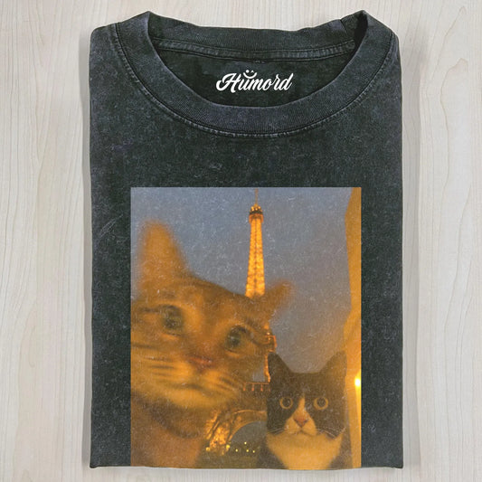 CAT SELFIE T-SHIRT