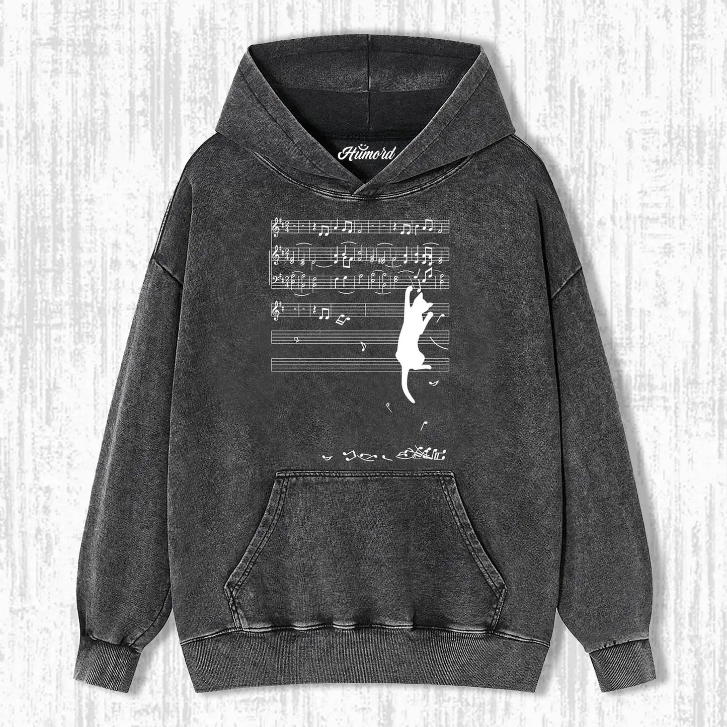 CATS AND MUSICAL NOTES T-SHIRT