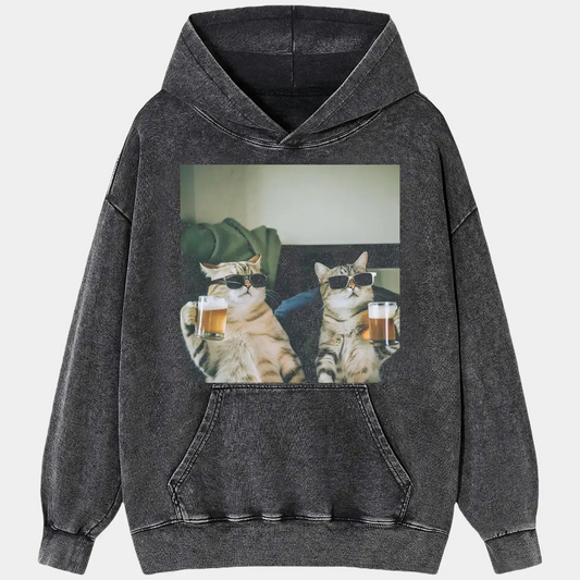 CATS ENJOYING BEER V1 TEE