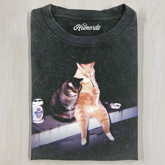 SMOKING CAT T-SHIRT