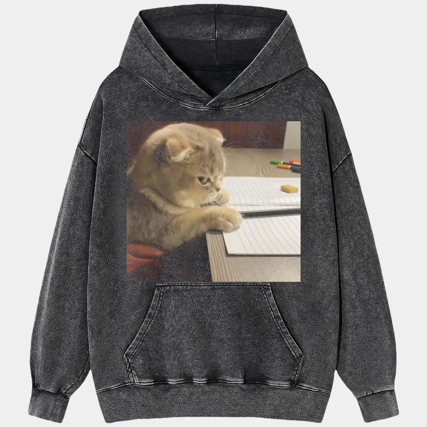 Cat Doing Homework TEE