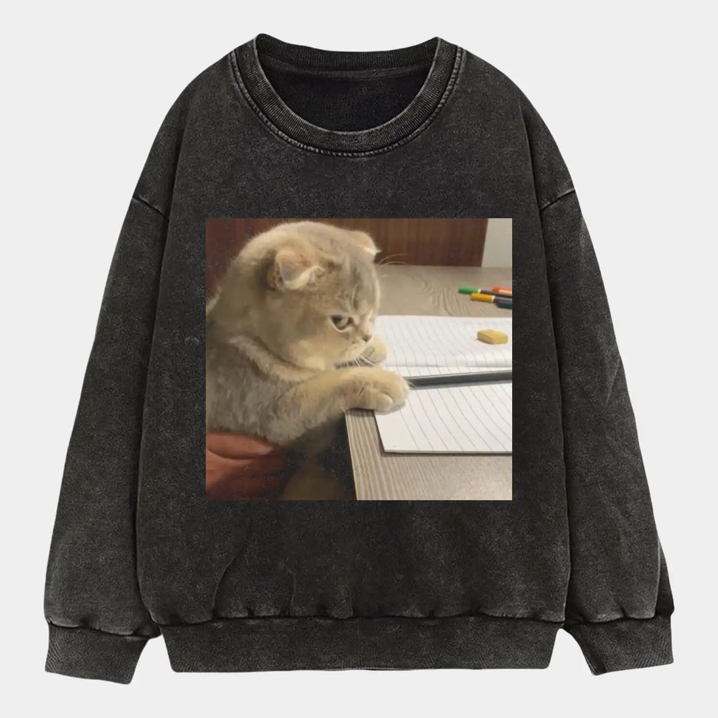 Cat Doing Homework TEE