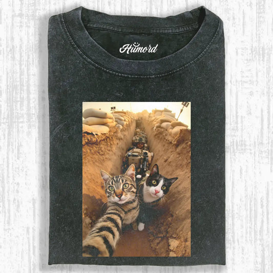 Cat In War Tee