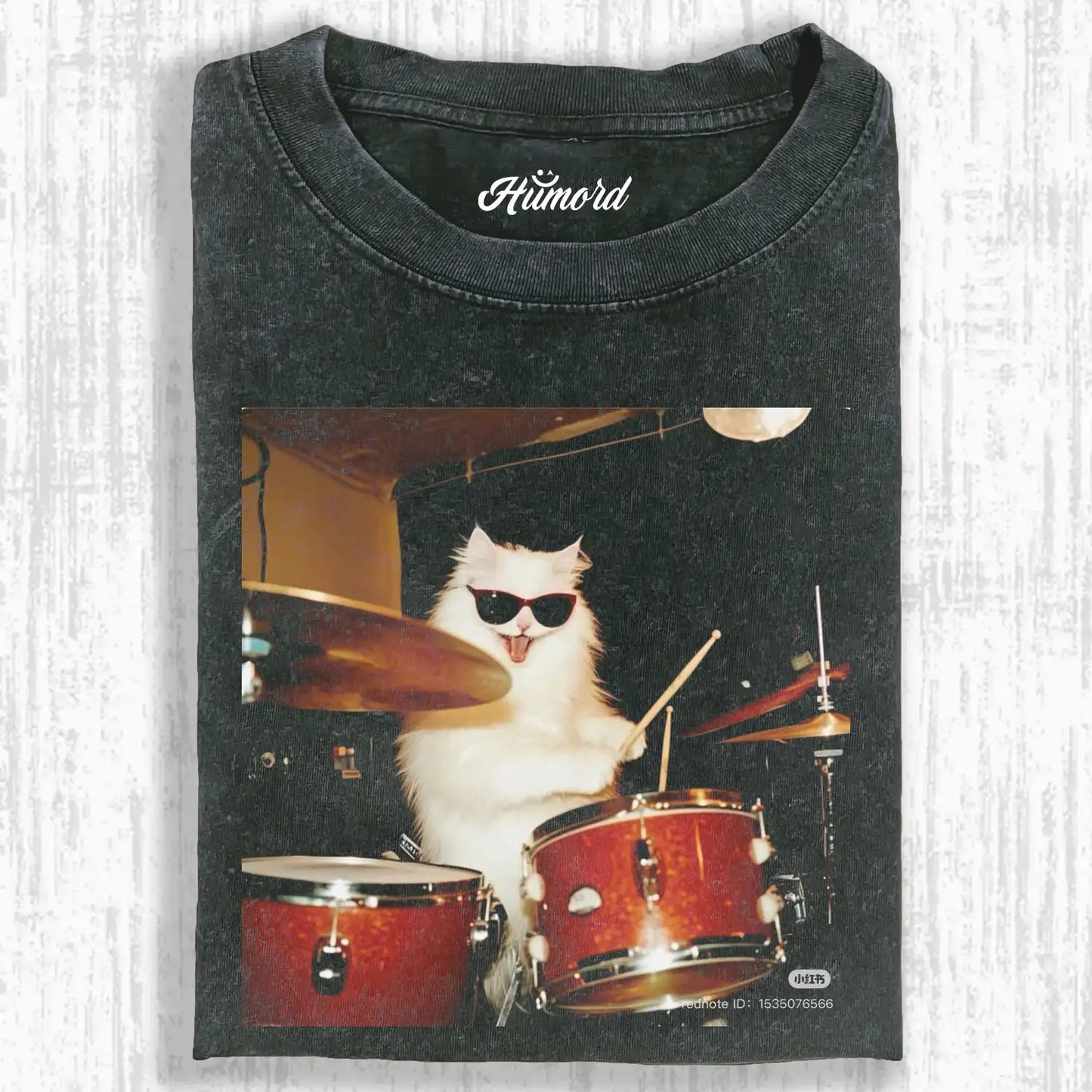 Cat playing drums TEE