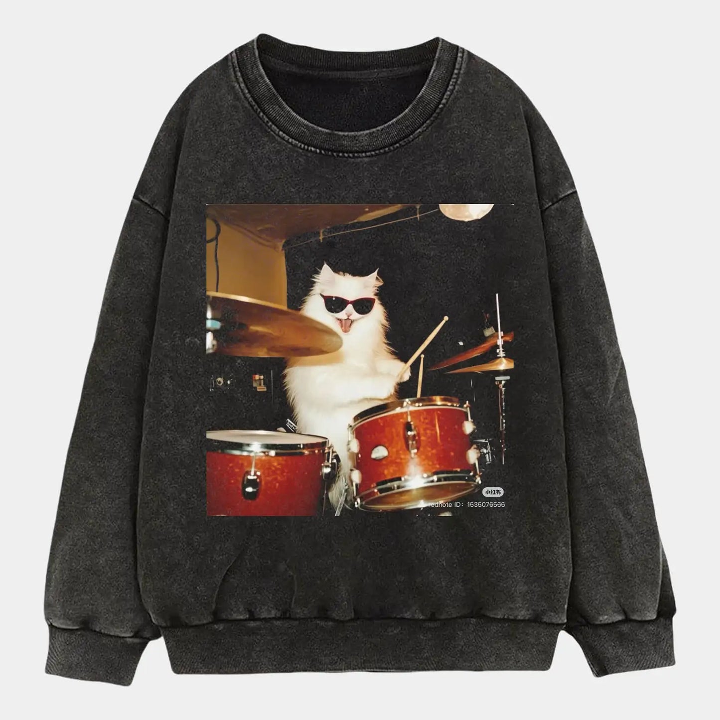 Cat playing drums TEE