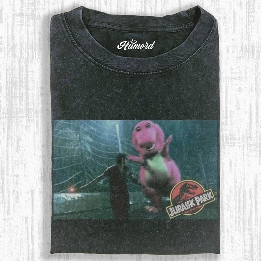 FUNNY PINK DINOSAUR JURASSIC PARK T-SHIRT