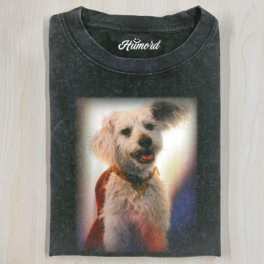 FUNNY SUPERMAN DOG T-SHIRT