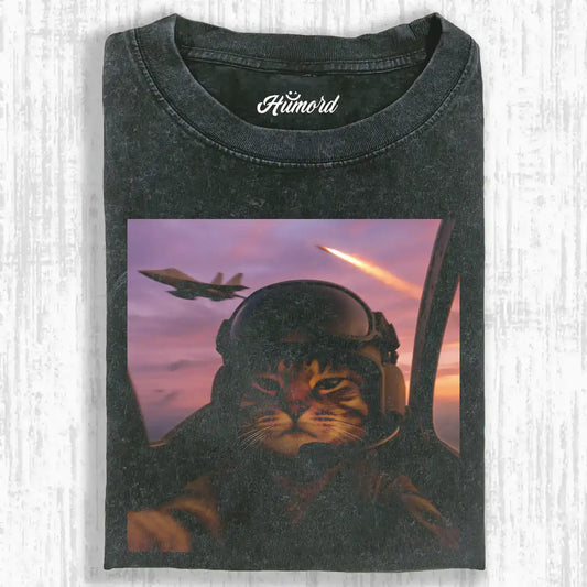 Fighting Pilot Cat Tee 3.0