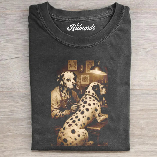 Funny Dalmatian Tattoo Dog T-shirt