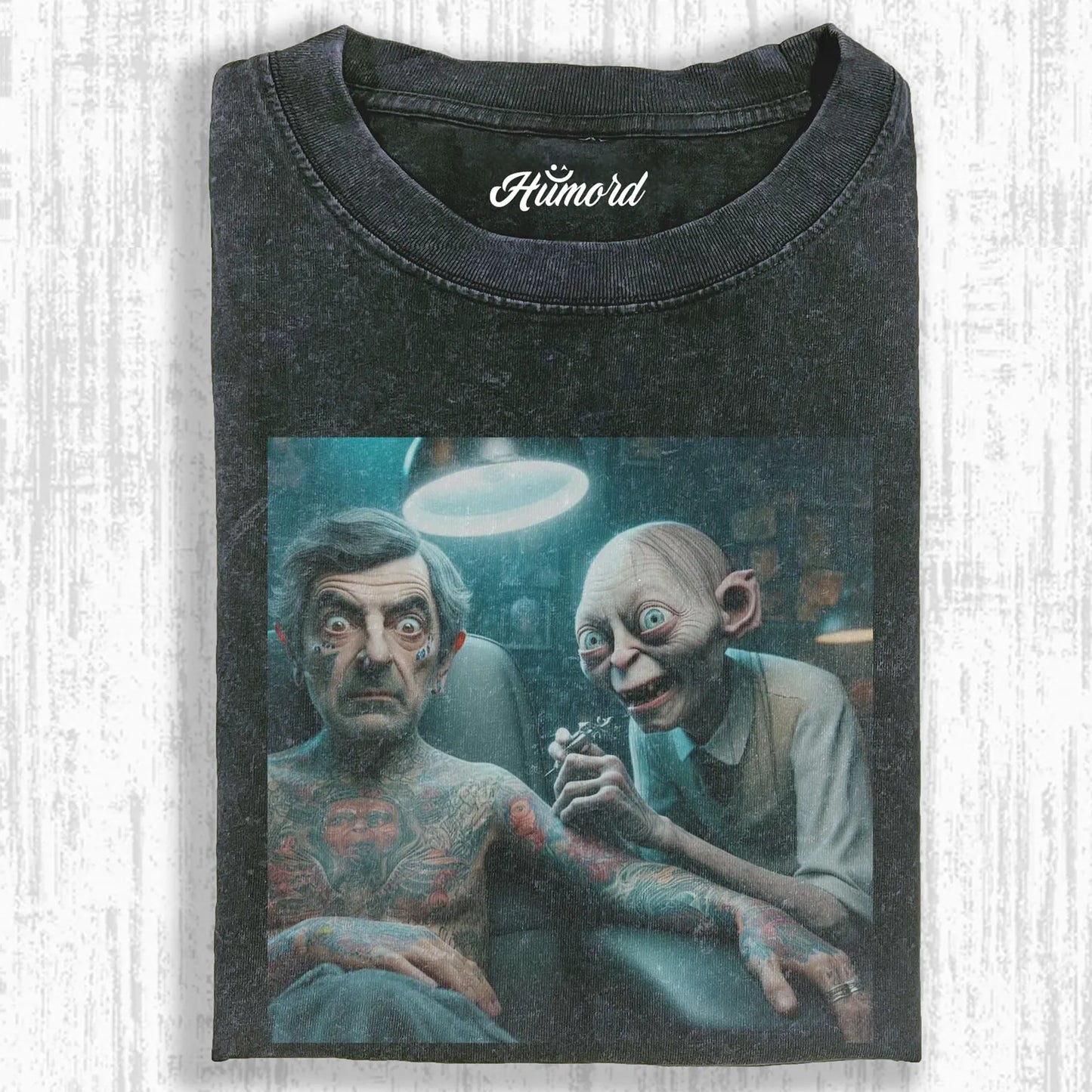 GOLLUM IN TATTOOING MR. BEAN T-SHIRT