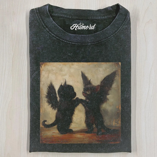 GOTHIC BAT CAT T-SHIRT