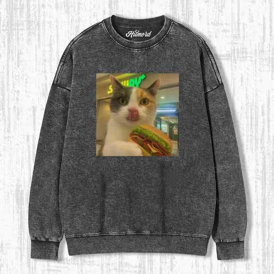HAMBURGER CAT T-SHIRT