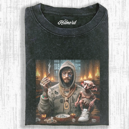 HP SMOKING MAN AND ELF T-SHIRT