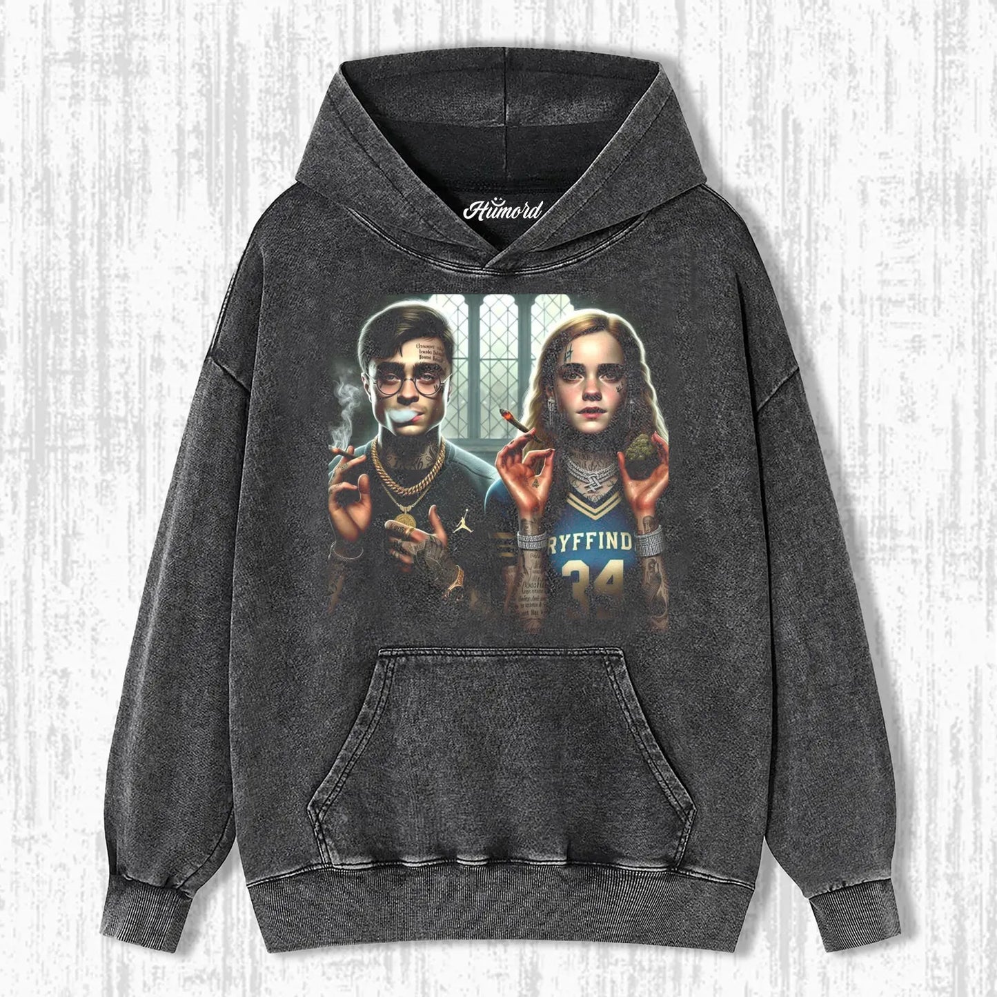 HP SMOKING TATTOO BOY AND GIRL HOODIE