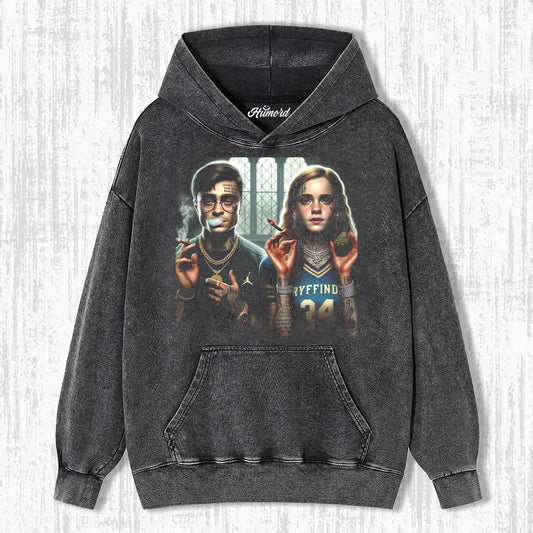 HP SMOKING TATTOO BOY AND GIRL HOODIE