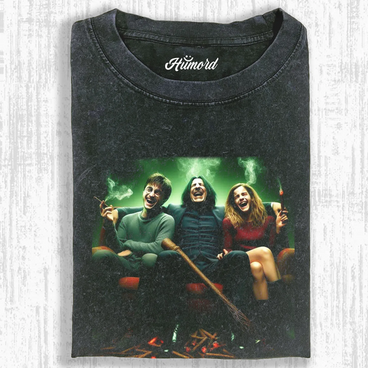 HP TEACHER AND STUDENT SMOKING LAUGHING T-SHIRT