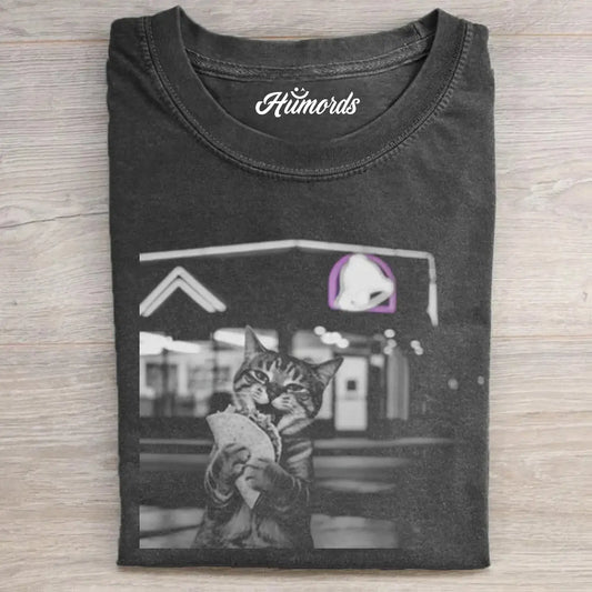 FUNNY CAT TACO T-SHIRT