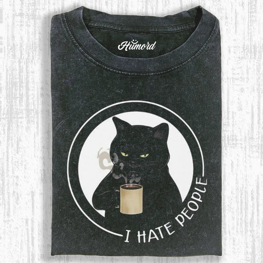 I HATE PEOPLE CAT T-SHIRT 1.0