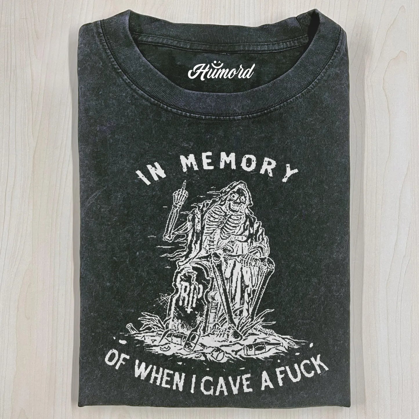 IN MEMORY OF WHEN I GAVE A FUCK T-SHIRT