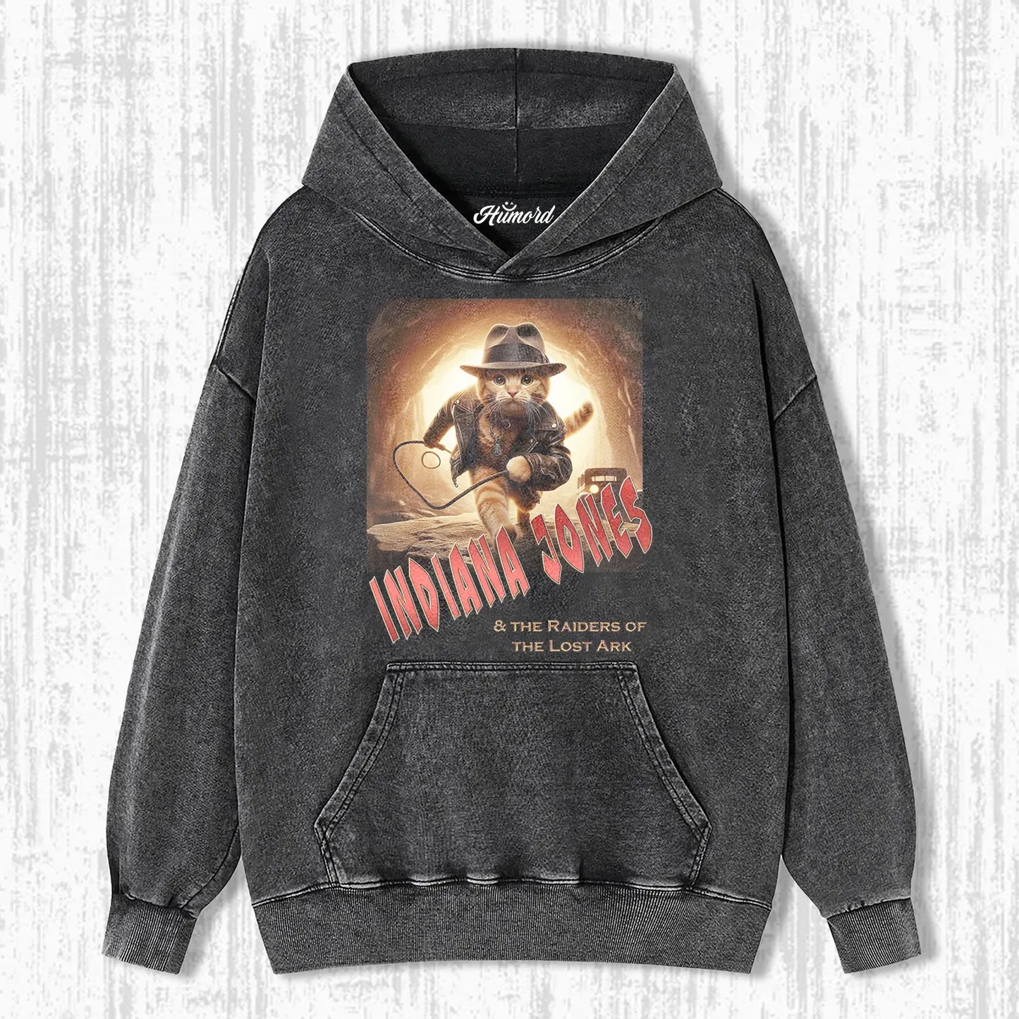 INDIANA JONES FUNNY CAT T-SHIRT
