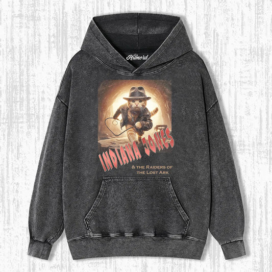 INDIANA JONES FUNNY CAT T-SHIRT