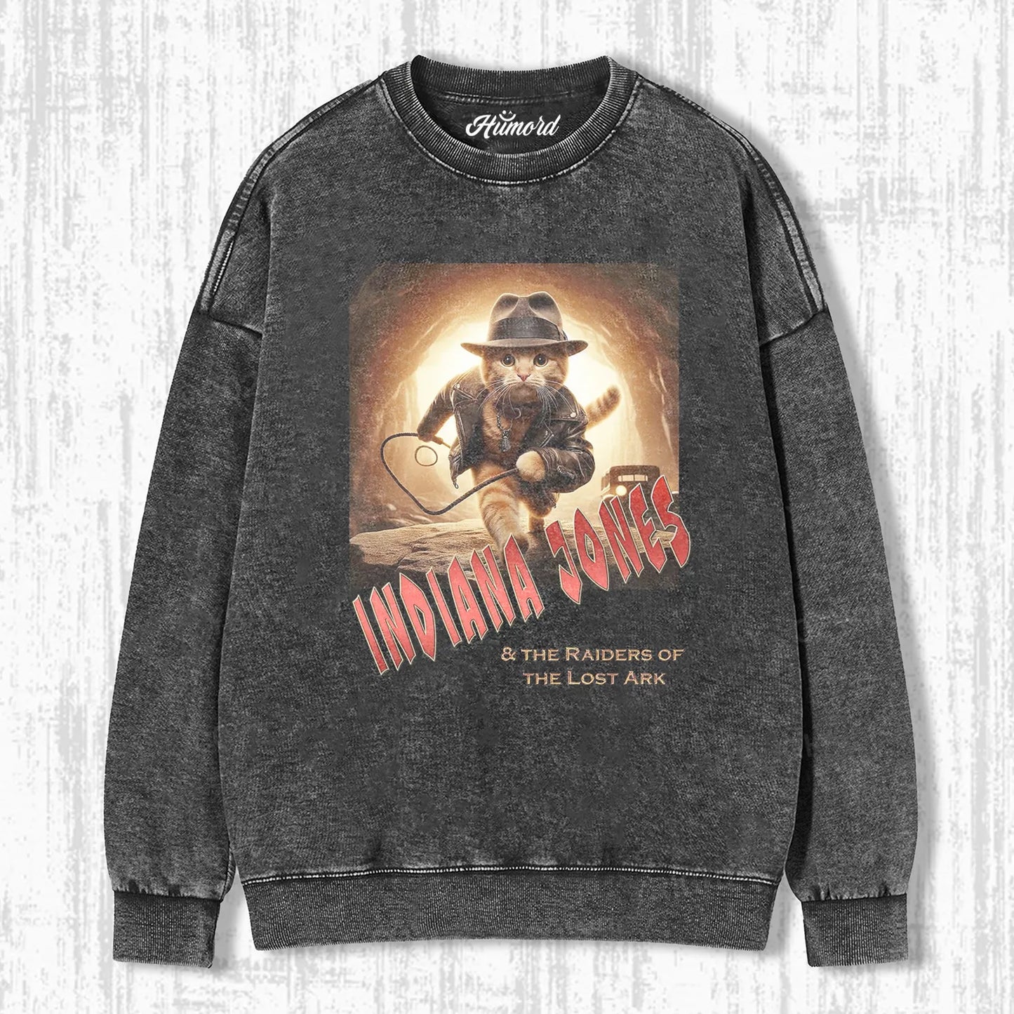INDIANA JONES FUNNY CAT T-SHIRT