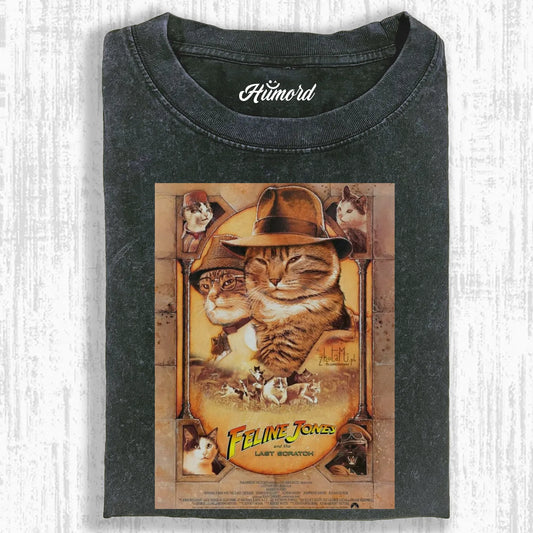 INDIANA JONES FUNNY CAT T-SHIRT 1.0