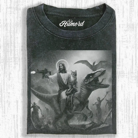 JESUS AND CATS SAVE LIVES T-SHIRT