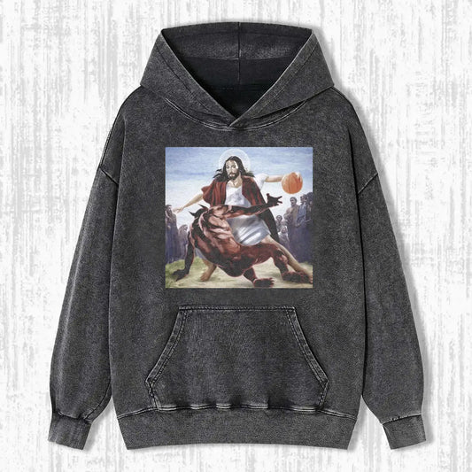 JESUS DRIBBLED THE BALL  T-SHIRT